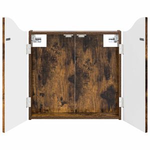 vidaXL Dartboard Cabinet Smoked Oak 56 x 12 x 63 cm Engineered Wood