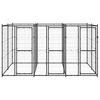 vidaXL Outdoor Dog Kennel Steel 7.26 m&sup2;