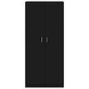 vidaXL Wardrobe Black 90x52x200 cm Engineered Wood