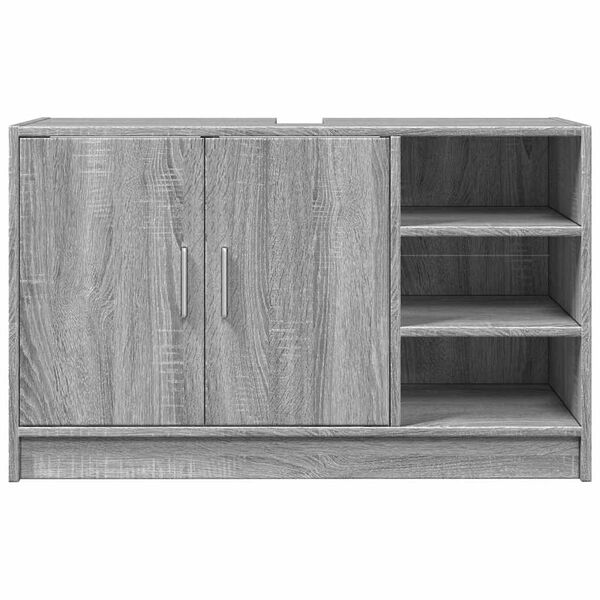 vidaXL Sink Cabinet Grey Sonoma 90x29x55 cm Engineered Wood