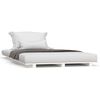vidaXL Bed Frame without Mattress White 100x200 cm Solid Wood Pine