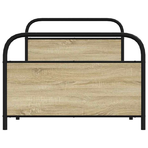 vidaXL Bed Frame Without Mattress 100x200 cm Sonoma Oak Engineered Wood