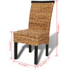 vidaXL Dining Chairs 4 pcs Abaca and Solid Mango Wood