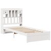 vidaXL Bookcase Bed without Mattress White 100x200cm Solid Wood Pine