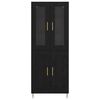 vidaXL Highboard 2 pcs Black Oak 69.5 x 34 x 180 cm Engineered Wood