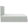 vidaXL Ottoman Bed with Mattresses Light Grey 180x200cm Velvet