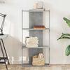 vidaXL Bookcase 3-Tier Concrete Grey 60x30x120 cm Engineered Wood