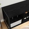 vidaXL Shoe Cabinet Black Oak 100 x 35 x 44 cm Engineered Wood