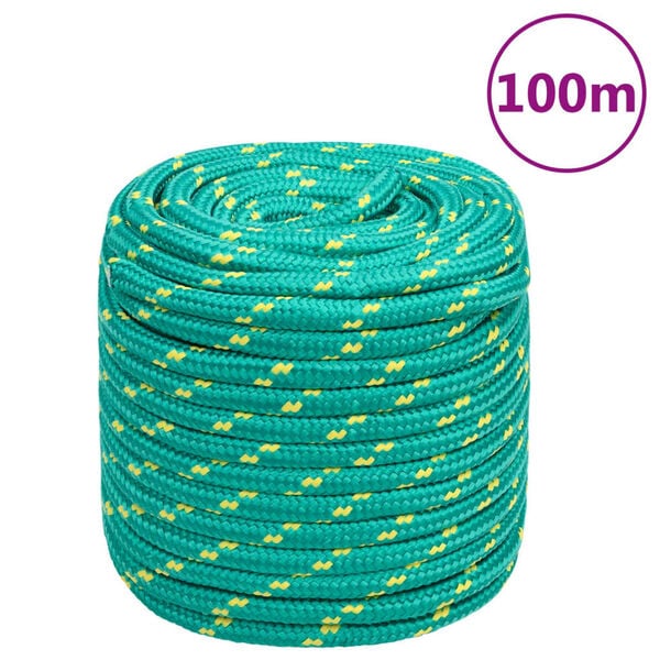 vidaXL Boat Rope Green 16 mm 100 m Polypropylene
