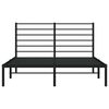 vidaXL Metal Bed Frame without Mattress with Headboard Black 160x200cm