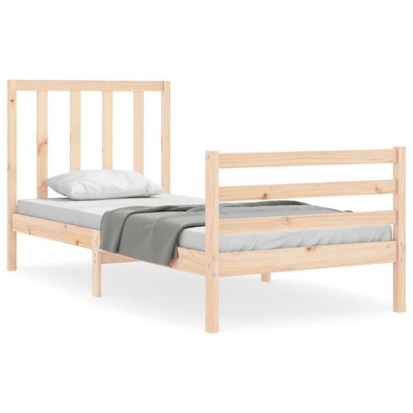 vidaXL Bed Frame without Mattress 90x200 cm Solid Wood Pine