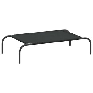 vidaXL Elevated Dog Bed Black 90x50x20 cm Oxford Fabric and Steel