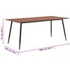 vidaXL Dining Table Brown 200x100x75 cm MDF