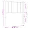 vidaXL Metal Replace Headboard Black 100 cm