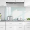vidaXL Kitchen Backsplash White 100 x 60 cm Tempered Glass