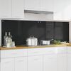 vidaXL Kitchen Backsplash 2 pcs Black 100 x 60 cm Tempered Glass