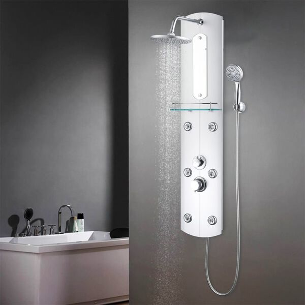 vidaXL Shower Panel Unit 25x43x120 cm Silver