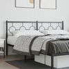 vidaXL Metal Replace Headboard Black 180 cm