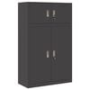 vidaXL Storage Cabinet 2 pcs Black 90 x 40 x 145 cm Steel Lockable