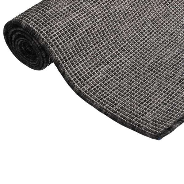 vidaXL Outdoor Flatweave Rug 200x280 cm Grey