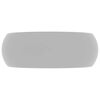 vidaXL Luxury Wash Basin Round Matt Light Grey 40x15 cm Ceramic