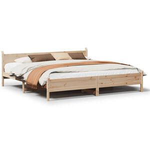 vidaXL Bed Frame without Mattress 180x200 cm Super King Solid Wood Pine