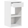 vidaXL Bedside Cabinets with Drawer 2 pcs White 35x34x66.5 cm