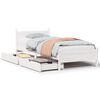vidaXL Bed Frame without Mattress White 90x190 cm Single Solid Wood Pine
