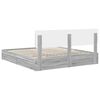 vidaXL Storage Bed Grey Sonoma 200 x 200 cm Engineered Wood