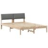 vidaXL Bed frame Brown and dark grey 140 x 190 cm Solid pine wood
