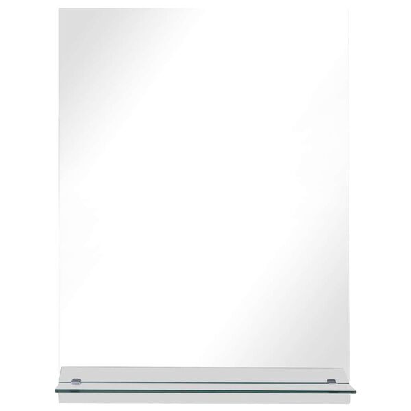 vidaXL Wall Mirror with Shelf 50x70 cm Tempered Glass