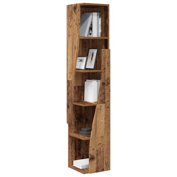 vidaXL Corner Cabinet Old Wood 27.5x27x140cm Engineered Wood