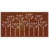 vidaXL Garden Wall Decoration 105x55 cm Corten Steel Flower Design