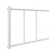 vidaXL Metal Bed Frame without Mattress with Headboard White 75x190cm