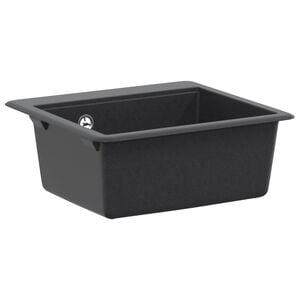 vidaXL Kitchen Sink Single Basin Granite 47 x 44 x 19 cm Graphite