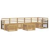 vidaXL Outdoor Sofa Set 8 pcs White 59 x 59 x 37 cm Solid Acacia Wood