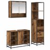 vidaXL Bathroom Furniture Set with Door 3 pcs Old Wood Engineered Wood