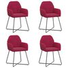 vidaXL Dining Chairs 4 pcs Velvet Wine Red 55 x 50 x 84 cm