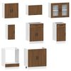 vidaXL 8 Piece Kitchen Cabinet Set Kalmar Brown Oak Engineered Wood