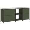 vidaXL Kitchen Storage Set 3 pcs Olive Green Cold-rolled Steel