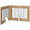 vidaXL Foldable Dog Gate with Stands 2 pcs Artisan Oak 160.5 cm