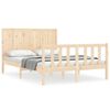 vidaXL Bed Frame without Mattress Small Double Solid Wood Pine