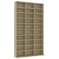 vidaXL CD Cabinet Sonoma Oak 102x16x177.5 cm Engineered Wood