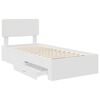 vidaXL Bed Frame with Headboard White 90 x 200 cm Engineered Wood