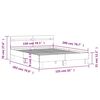 vidaXL Bed Frame with LED without Mattress Grey Sonoma 150x200 cm King Size