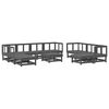 vidaXL 11 Piece Garden Lounge Set Grey Solid Wood Pine
