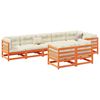 vidaXL 8 Piece Garden Sofa Set Wax Brown Solid Wood Pine