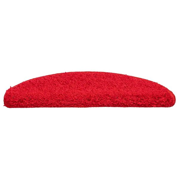 vidaXL Stair Mats 20 pcs 56x17x3 cm Red Half Round