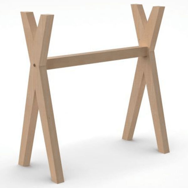 Nordlinger Trestle Alixx 70x35x73 cm Wood Natural