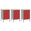vidaXL Work Cabinet Set with Drawer with Storage Manual 8 pcs Red